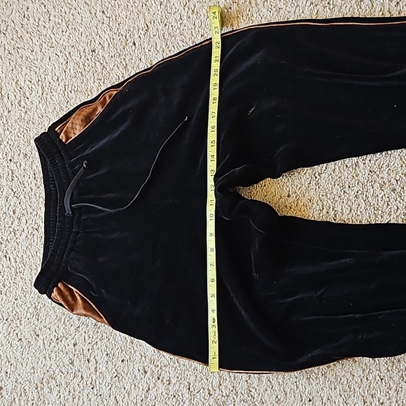 Gucci Dapper Dan Black Velvet Monogram Leather Tan Brown Pocket Sweatpants Track - Picture 10 of 12